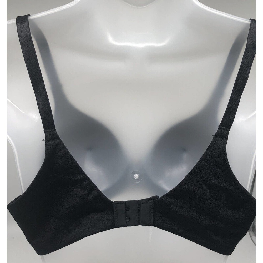 Warners Bra Blissful Benefits 36B Wire-Free Lift Back Soothing W4013 Black B2 - Picture 2 of 9